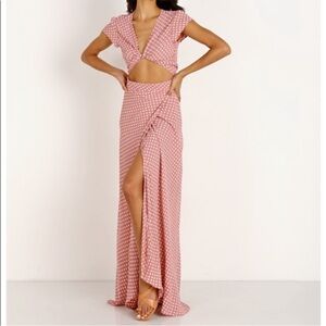 Flynn Skye All Wrapped Up Maxi Parisian Polka Sz S EUC